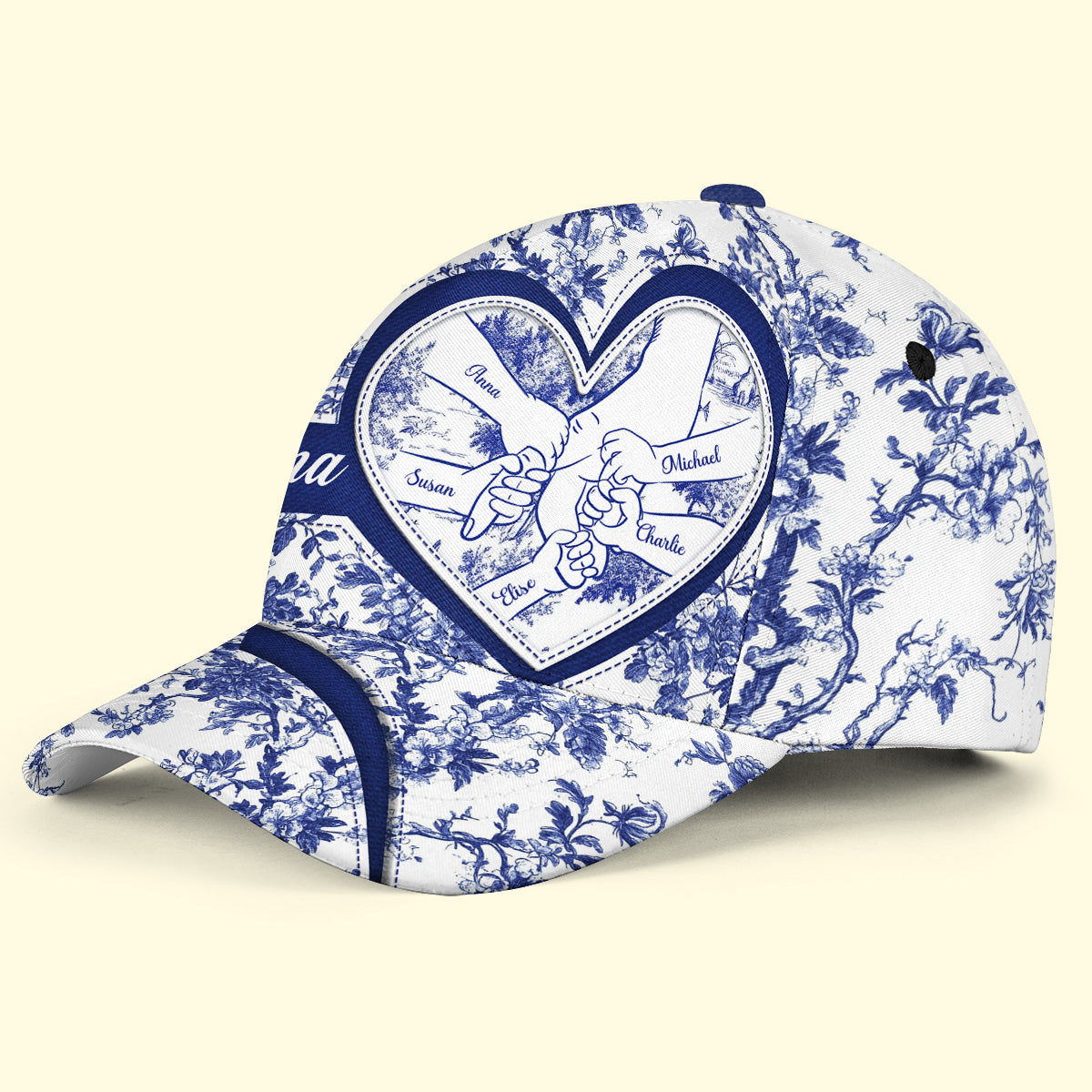 Grandkids Toile De Jouy - Personalized Classic Cap