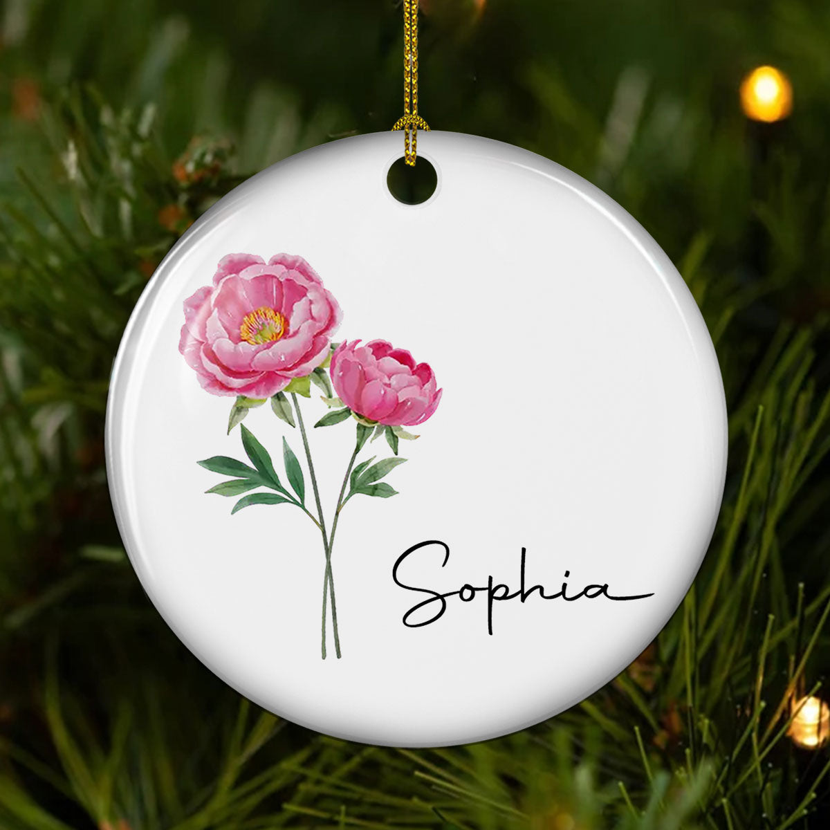 Friends Are Flowers That Never Fade - Personalized Custom Ceramic Ornament