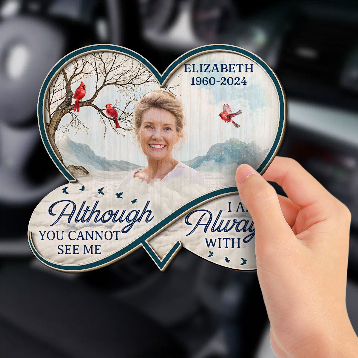 Beside me -  Personalized Custom Car Visor Clip