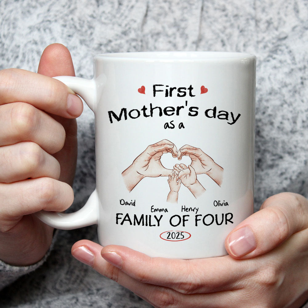As A Family Of Three - Personalized Custom Coffee Mug