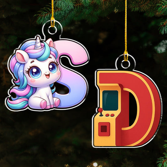 Alphabet Game Cartoon - Personalized Custom Acrylic Ornament