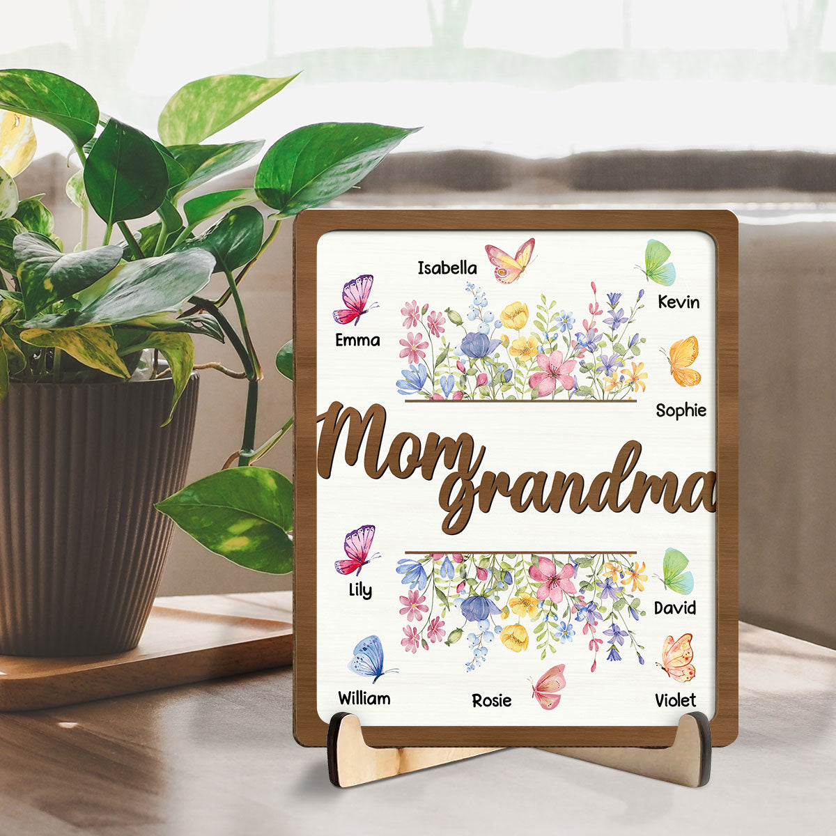 Mom Grandma - Personalized Custom Wooden Plaque