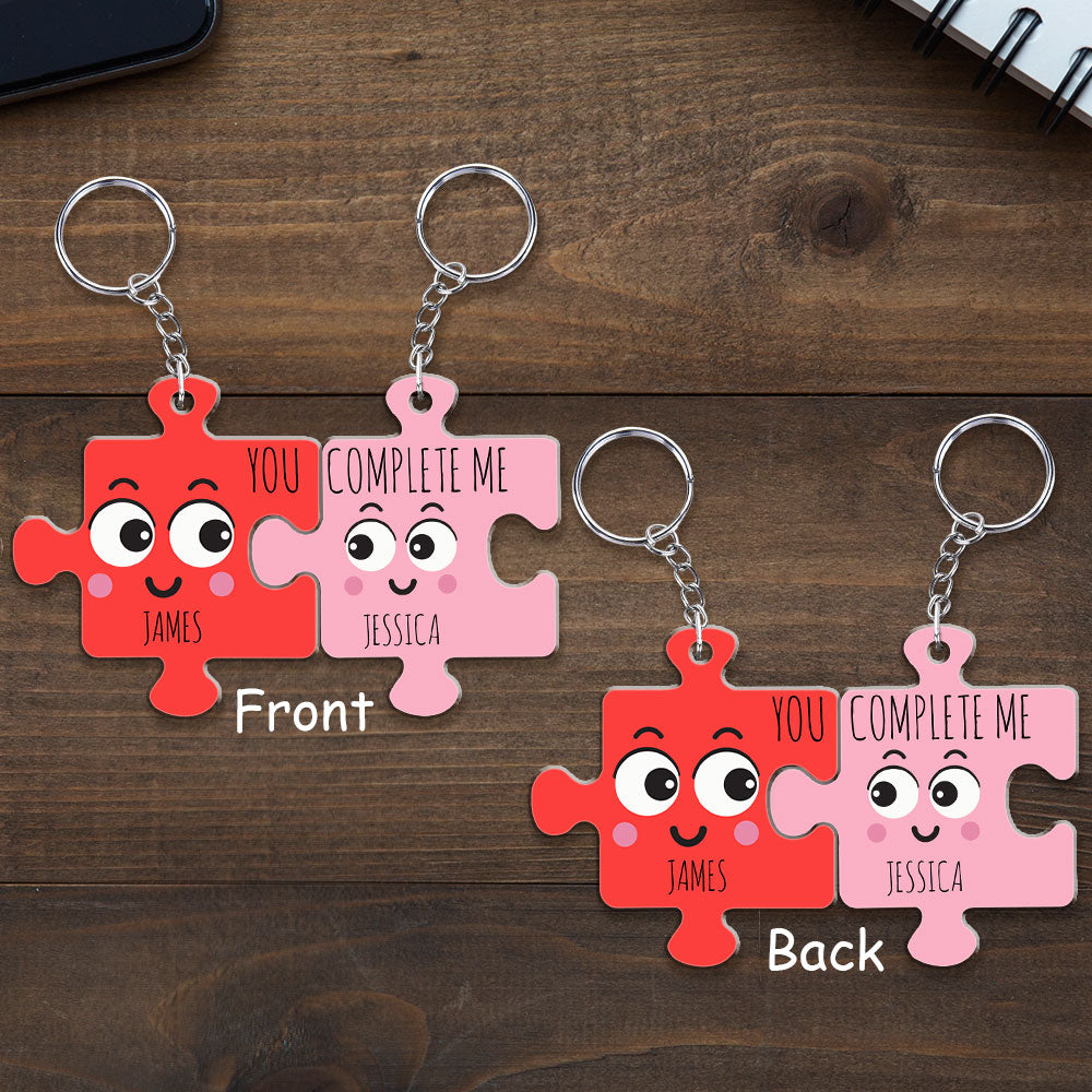 You Complete Me - Personalized Custom Couple Acrylic Keychain