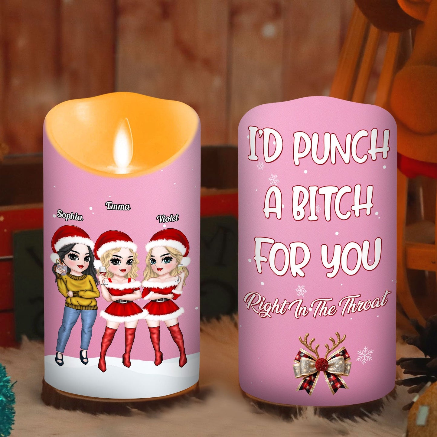 Punch Bitch - Personalized Custom LED Candle