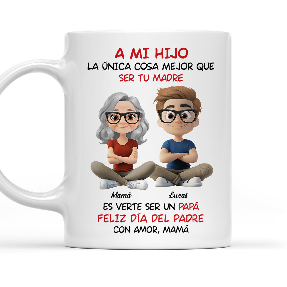 A Mi Hijo Cartoonizado - Taza Personalizada de Café