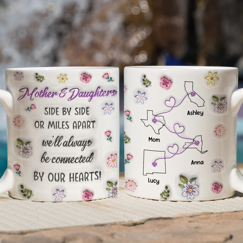 Mom And Daughter Unbreakable Bond - Personalized Custom 3D Inflated Effect Mug