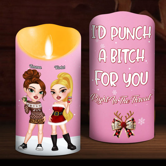 Punch A Bitch For You - Personalized Custom LED Candle