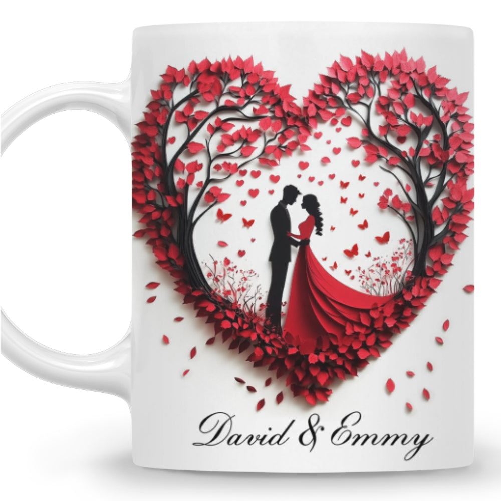 Love Is A Flame That Never Goes Out - Personalized Custom Coffee Mug