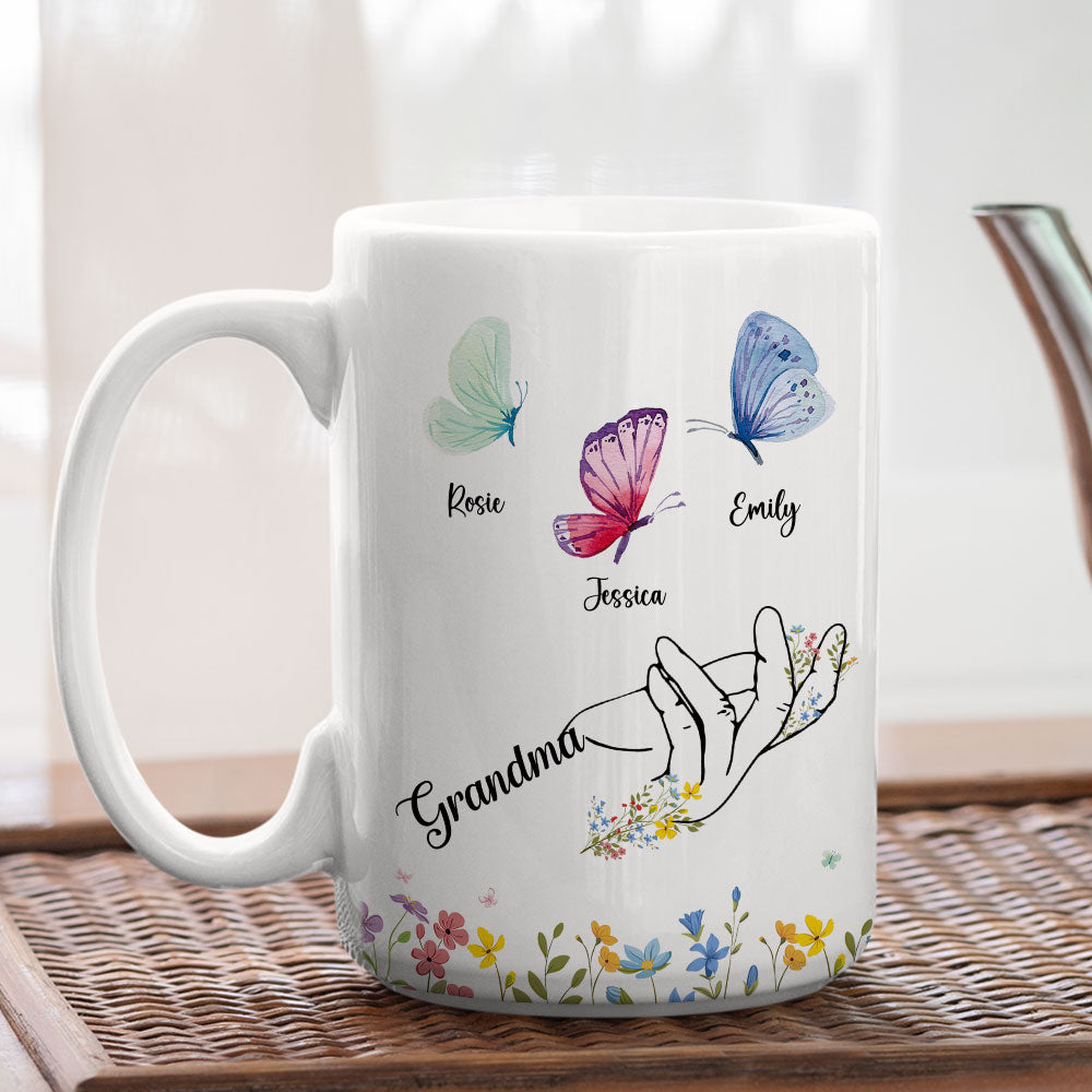 Nana Butterflies - Personalized Custom Coffee Mug