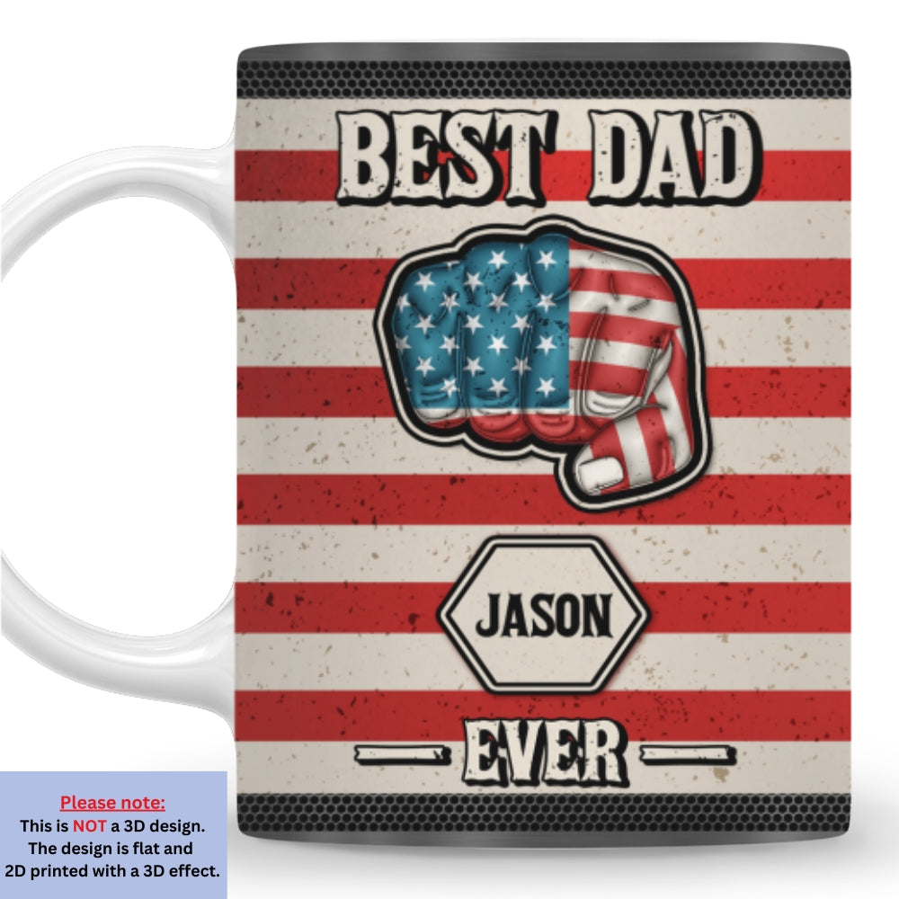 Strongest Dad - Personalized Custom 3D Inflated Effect Mug