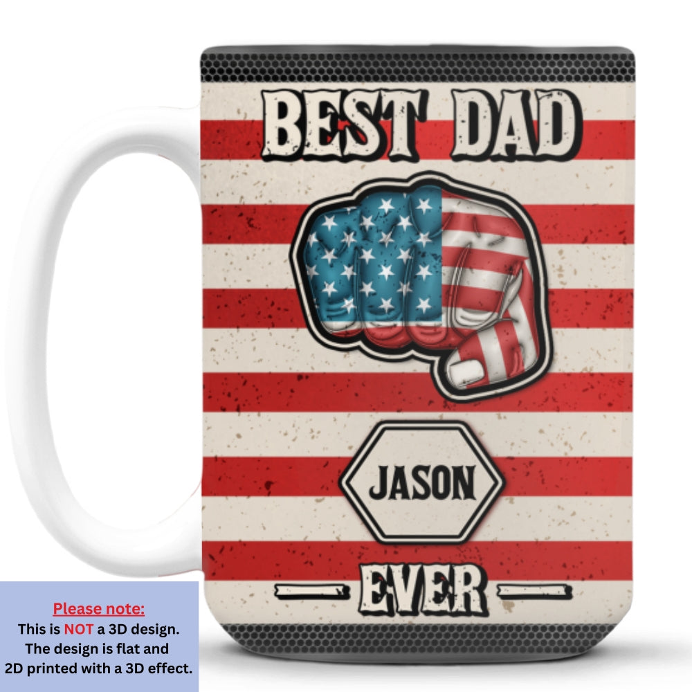 Strongest Dad - Personalized Custom 3D Inflated Effect Mug