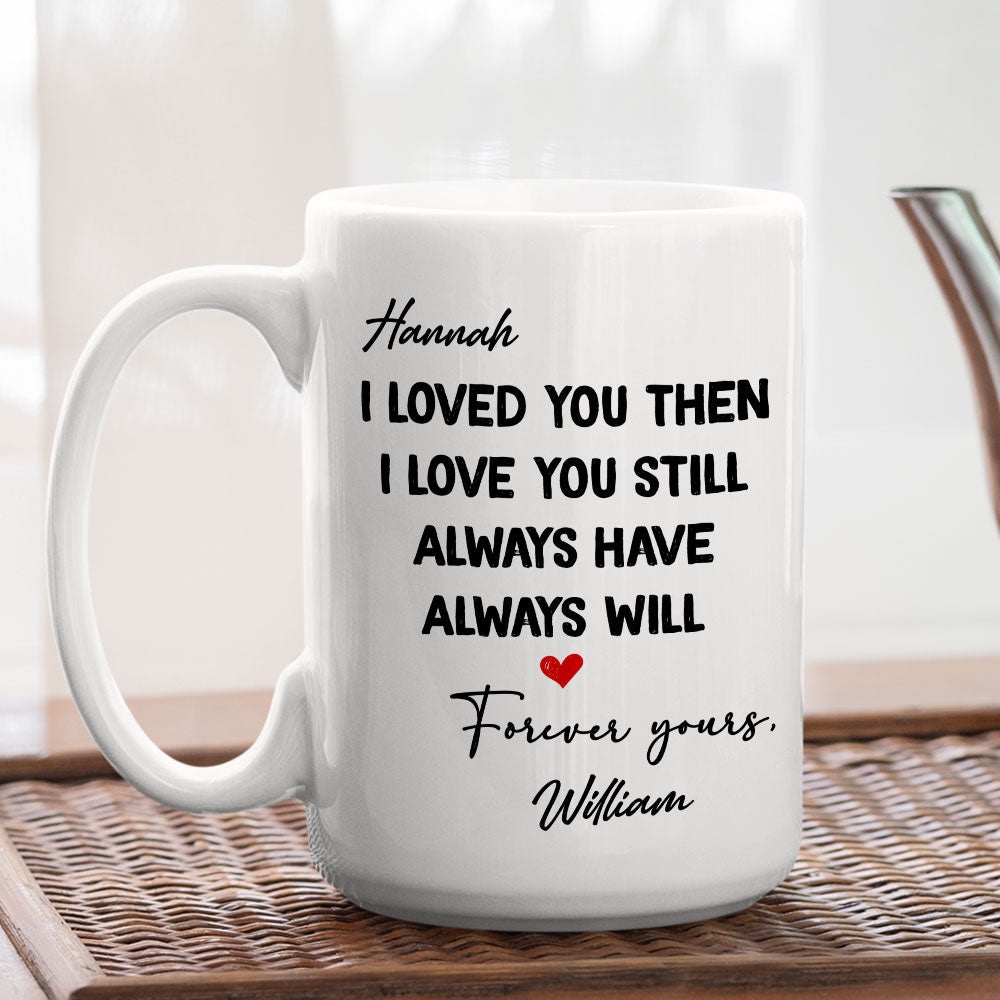 I Love You Then And Still - Personalized Custom Coffee Mug
