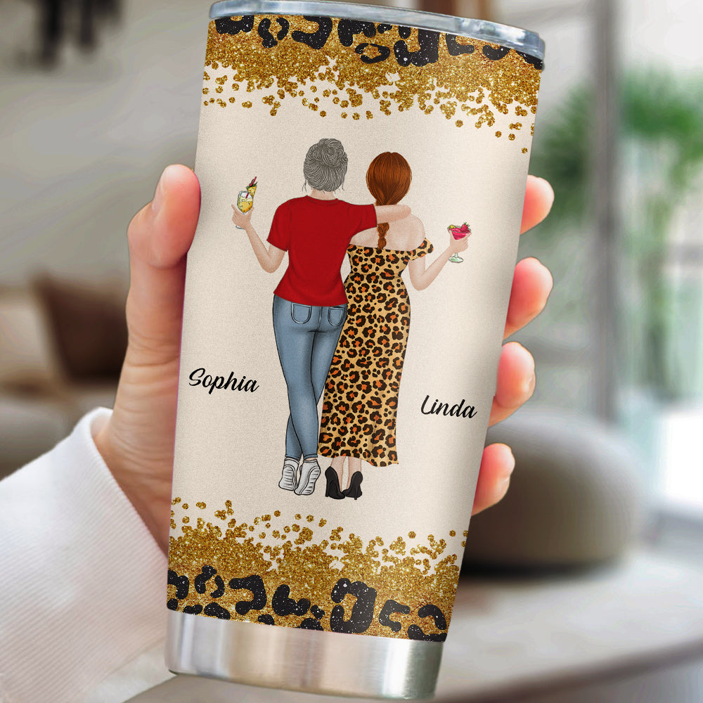 Because Of You I Laugh A Little Harder - Personalized Custom Tumbler