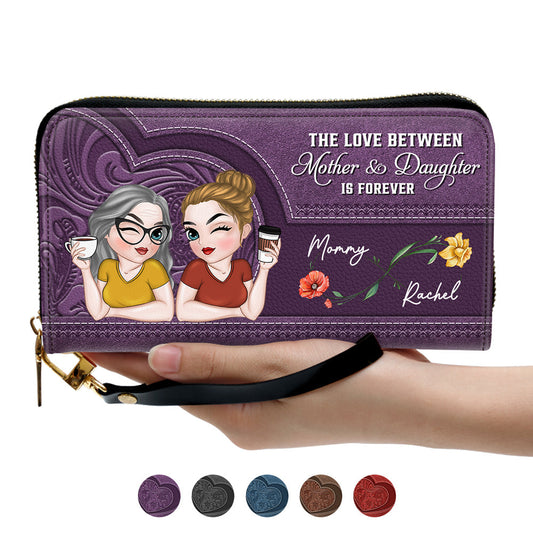 Forever Love You Mom - Personalized Custom Leather Wallet