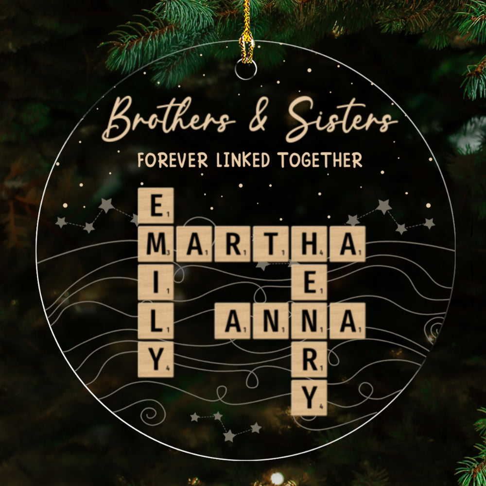 Forever Linked By Love - Personalized Custom Acrylic Ornament