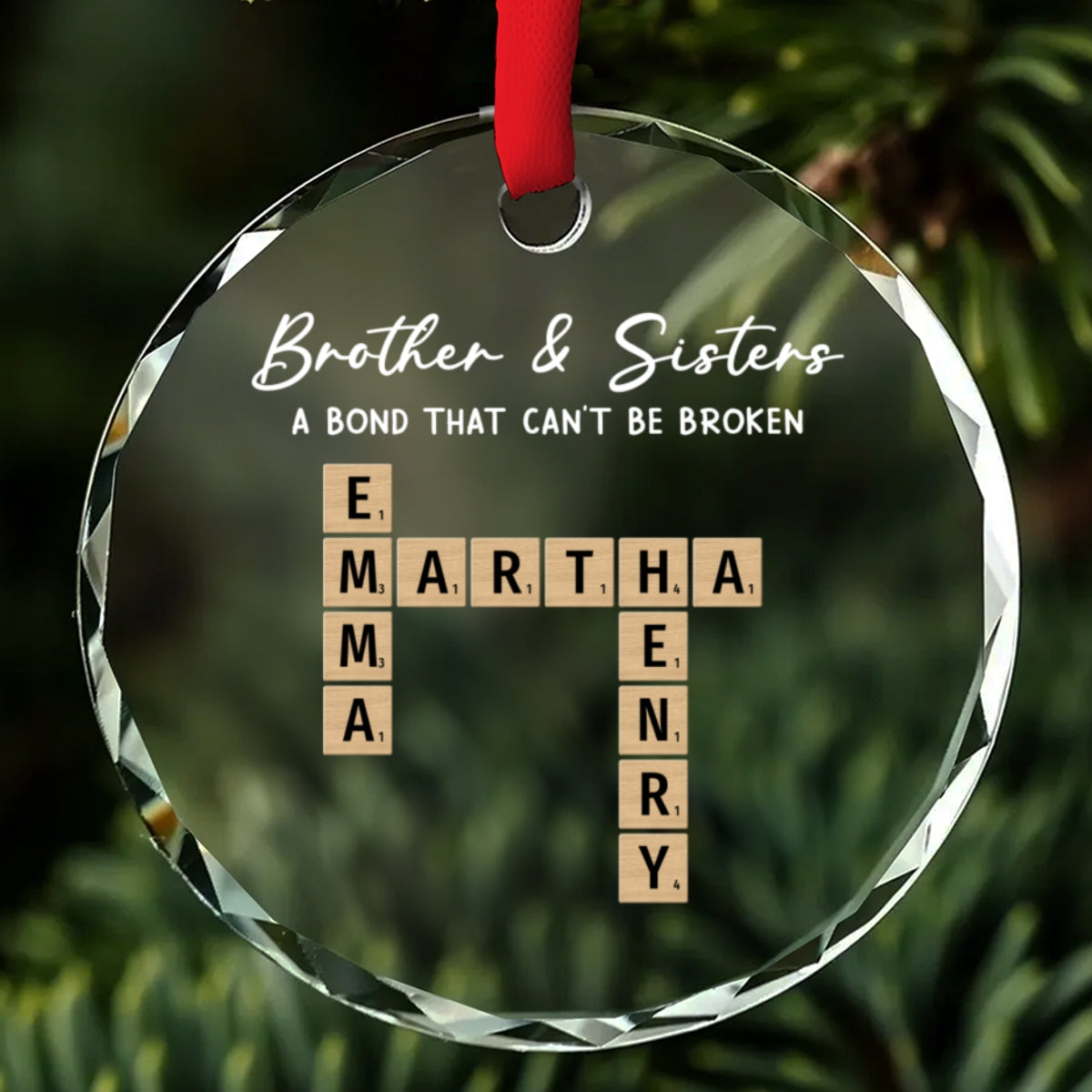 Siblings Make Ordinary Days Special - Personalized Custom Glass Ornament