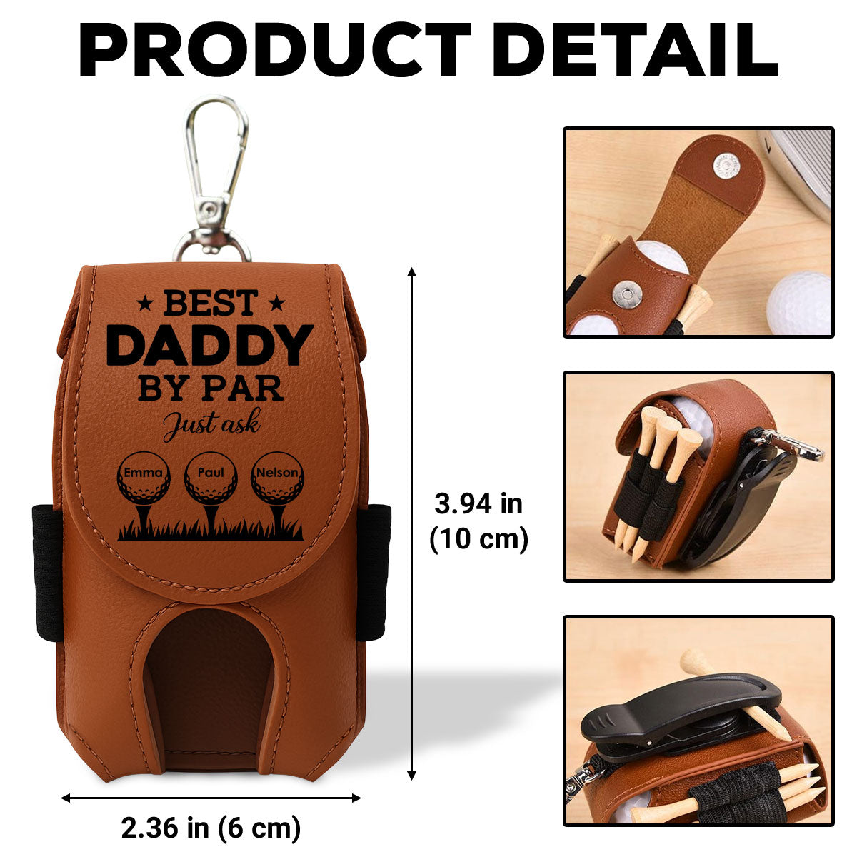Daddy By Par - Personalized Custom Golf Ball Bag