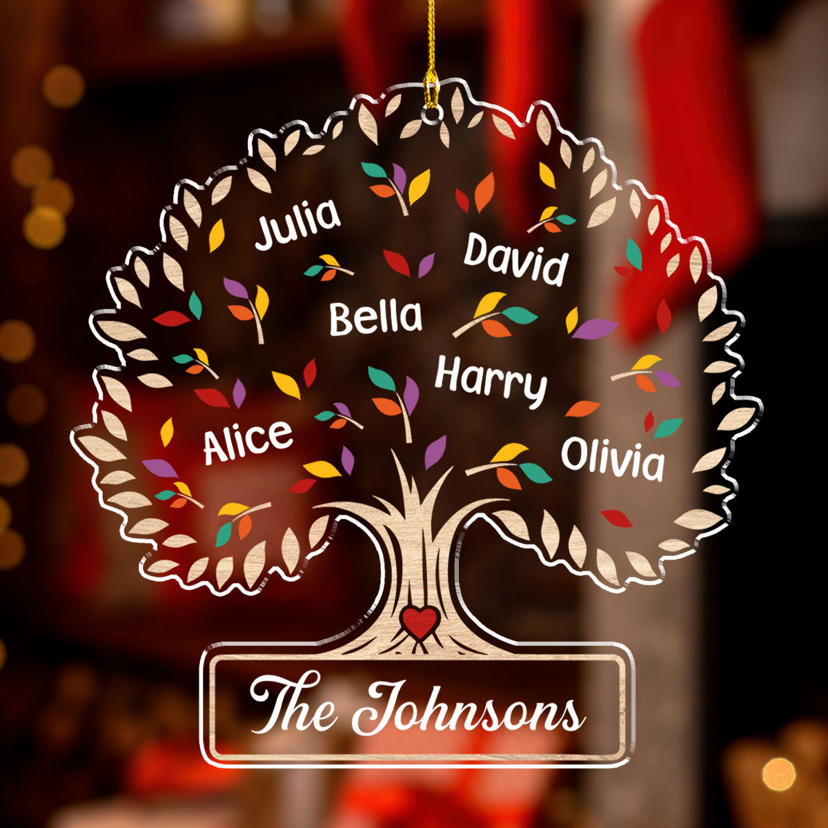 Great Team Tree - Personalized Custom Acrylic Ornament