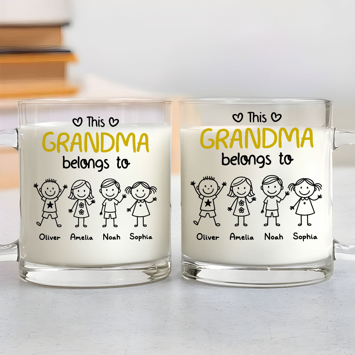 This Special Grandma Belongs To - Personalized Custom Glass Mug