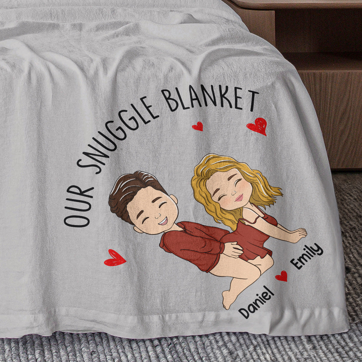 Our Snuggle Love Blanket - Personalized Custom Fleece Blanket