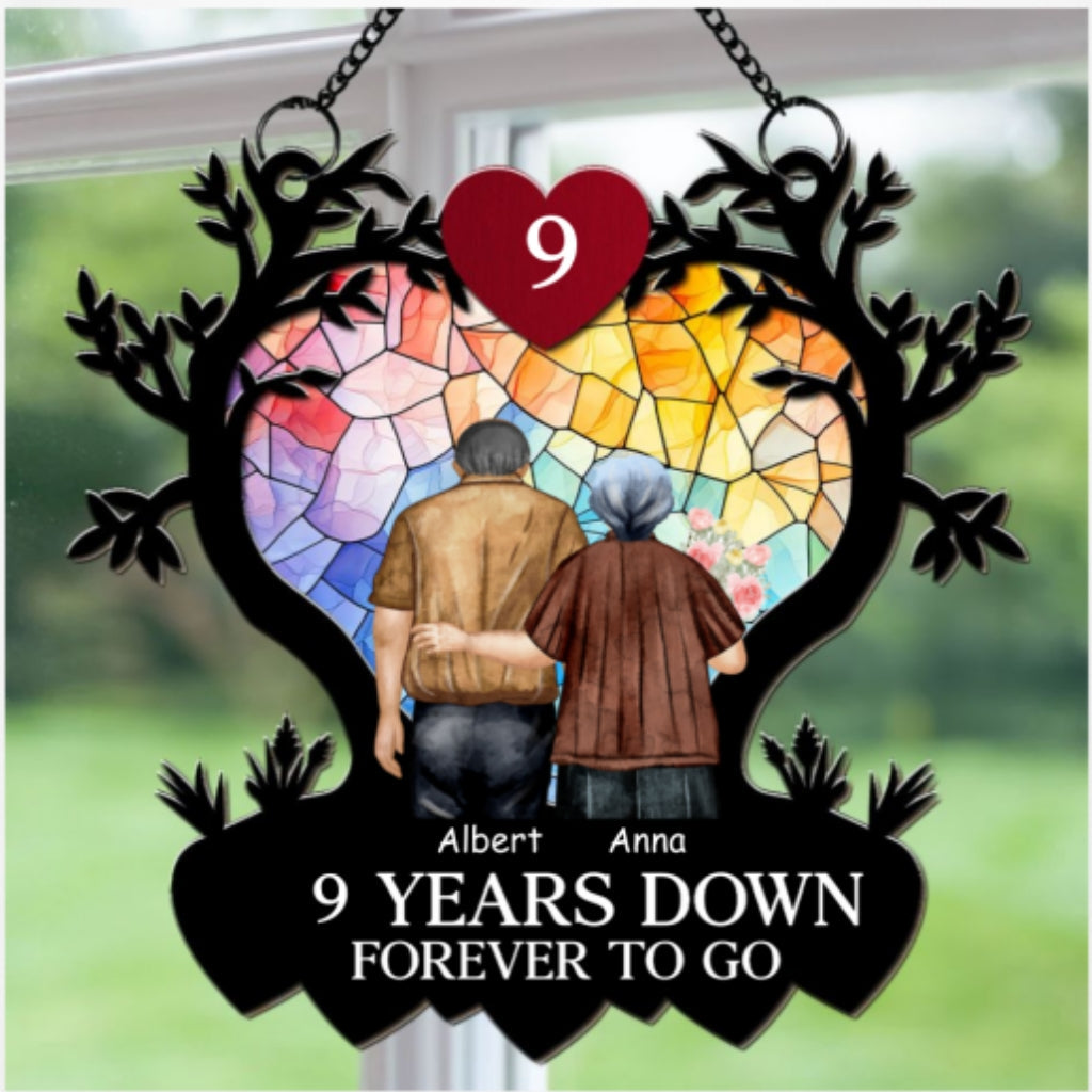 Many Years Down Forever To Go - Personalized Custom Suncatcher