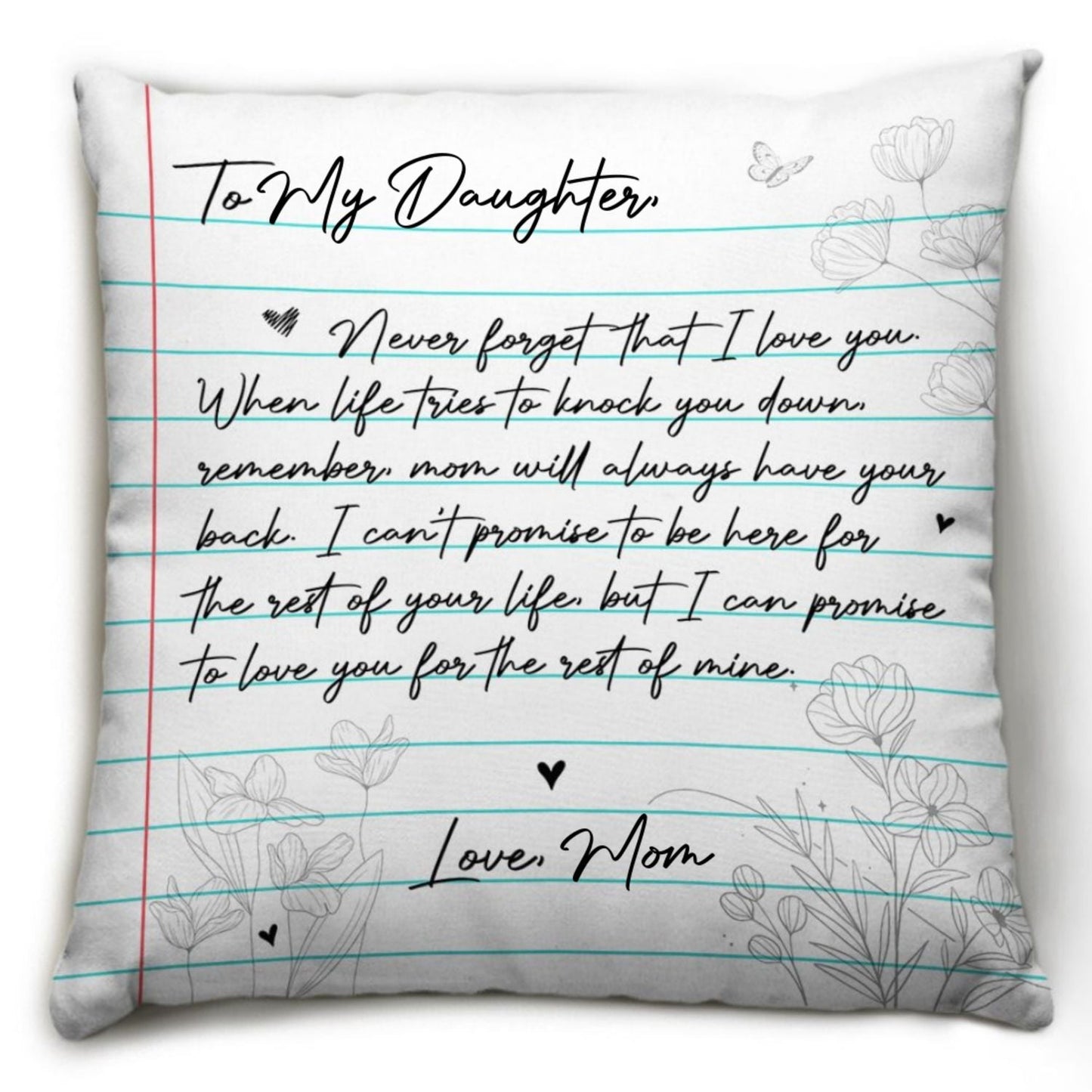 Mom Will Always Have Your Back - Personalized Custom Throw Pillow