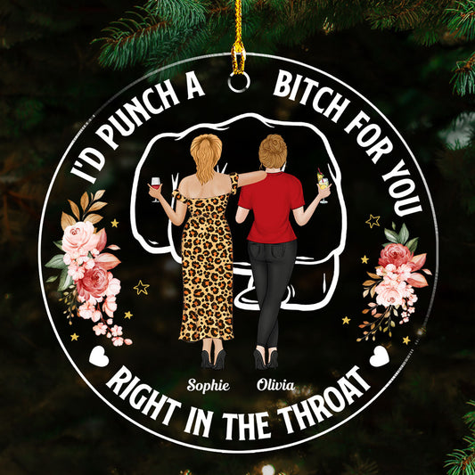 Punch For Bestfriend - Personalized Custom Acrylic Ornament