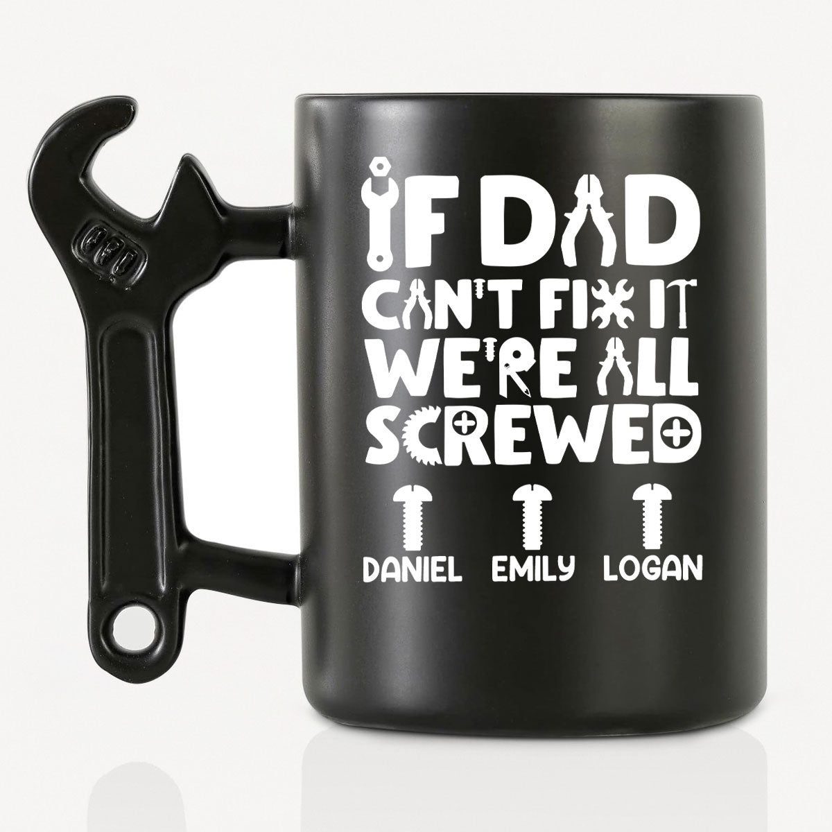 We're All Screwed â€?Personalized Custom Wrench Handle Mug