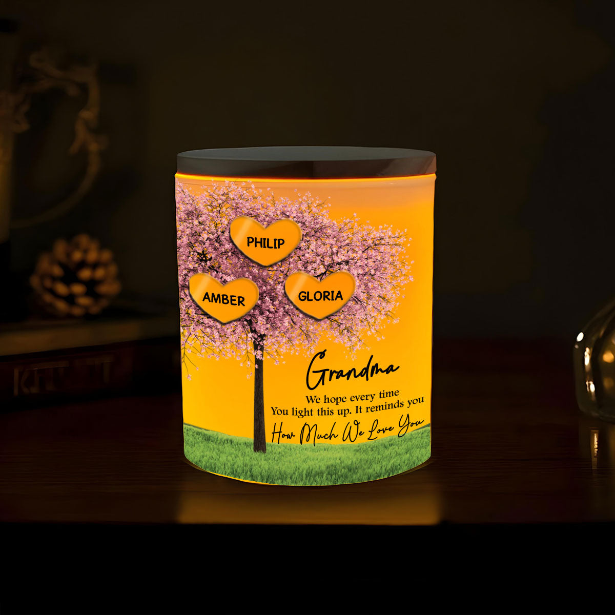 How Much We Love You - Personalized Custom Glass Jar With LED Candle