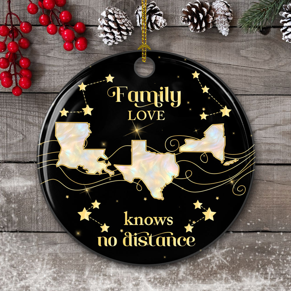 Family Love Star Version - Personalized Custom Ceramic Ornament