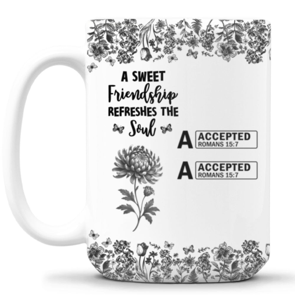 Blessed By Friendship Every Day - Personalized Custom Coffee Mug