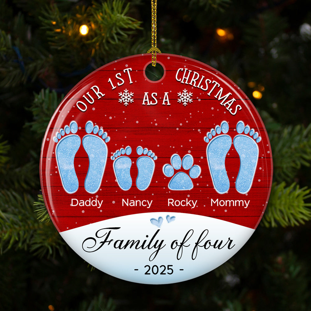 Our First Christmas - Personalized Custom Ceramic Ornament