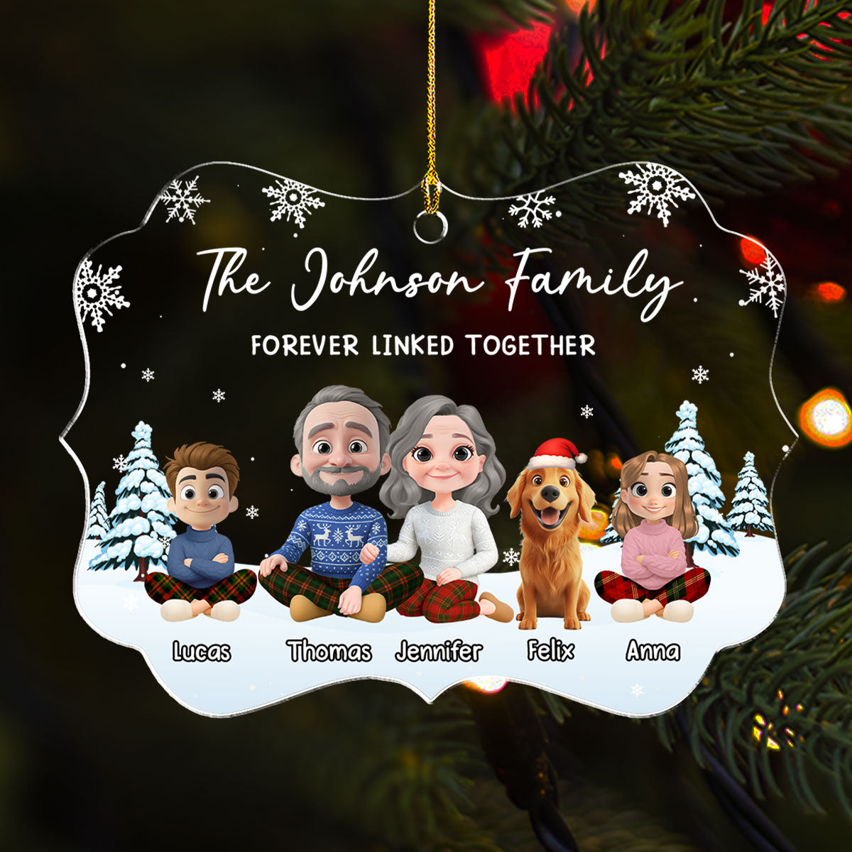 Family Roots Bloom Every Season - Personalized Custom Acrylic Ornament