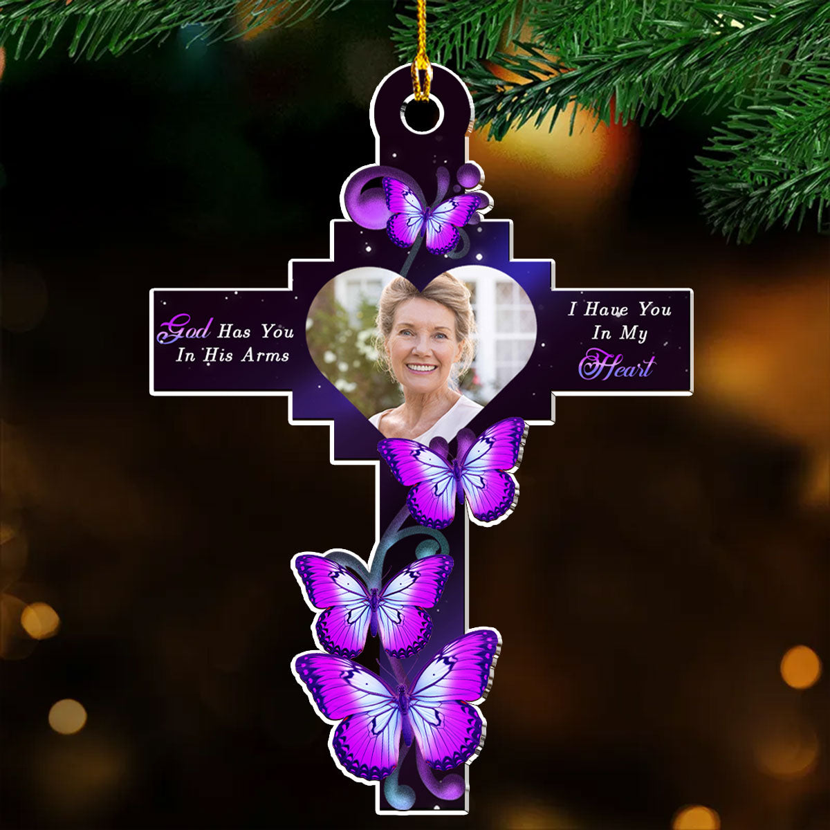God has you - Personalized Custom Photo Acrylic Ornament