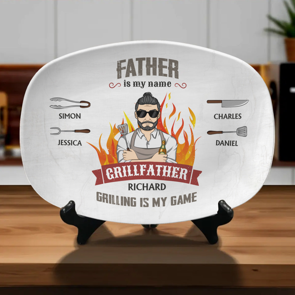 Grilling Is My Game  - Personalized Custom Platter