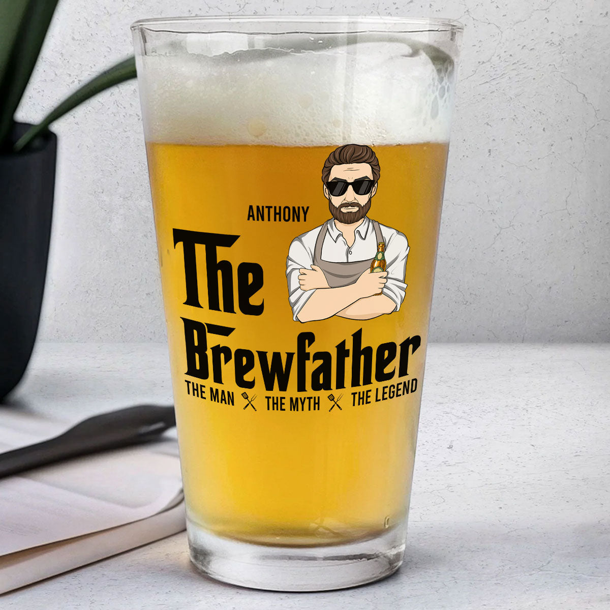 The Brewfather - Personalized Custom Beer Glass