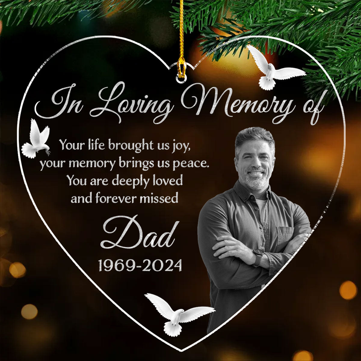 Forever Loved, Always Missed - Personalized Custom Acrylic Ornament