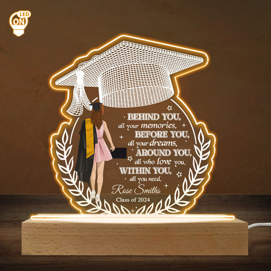 Behind You All Your Memories - Personalized Custom LED Light