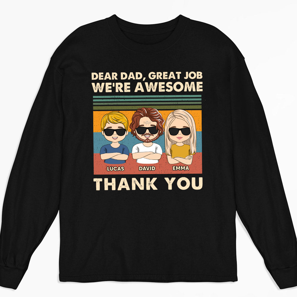 Dear Dad - Personalized Custom Long Sleeve T-shirt