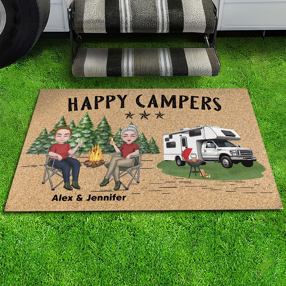 Happy Campers - Personalized Custom Doormat