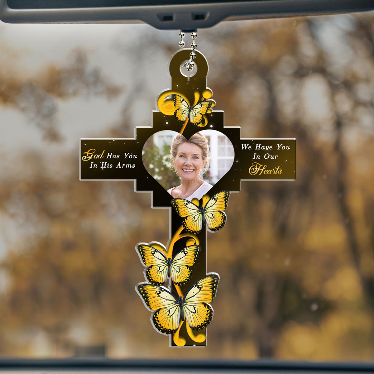 God Has You  - Personalized Custom Car Ornament