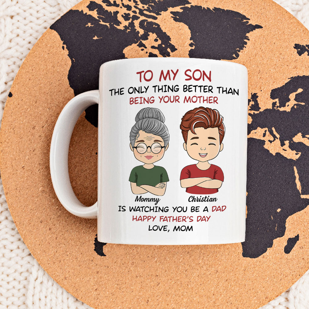 From Mom To Son - Personalized Custom Coffee Mug