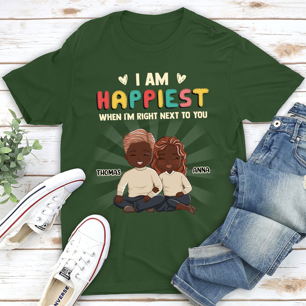 I Am Happiest When - Personalized Custom Classic T-shirt