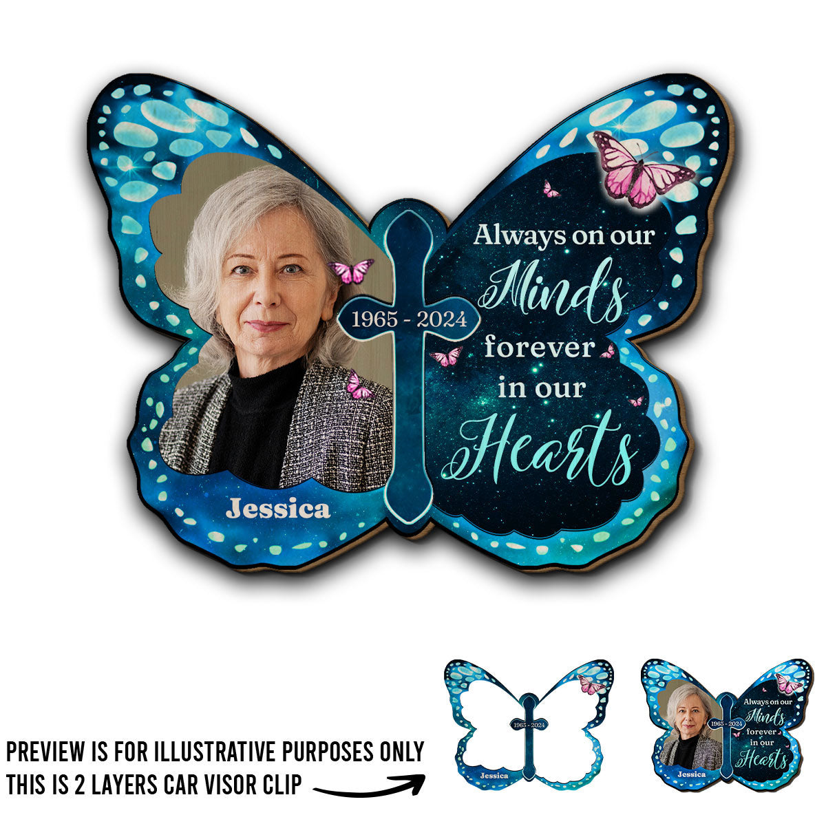 Always Beside You - Personalized Custom Car Visor Clip