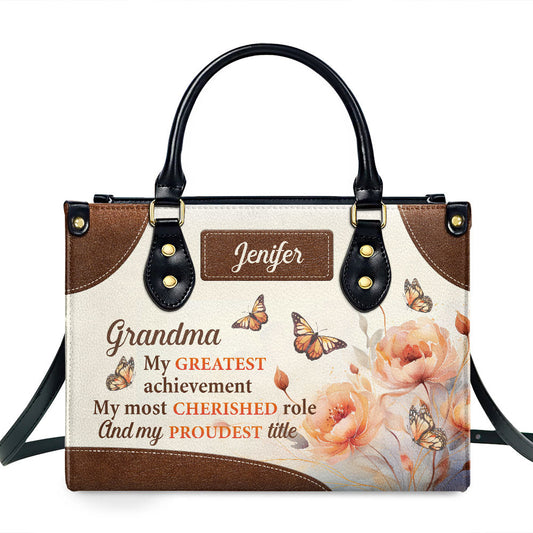 My Greatest Achievement - Personalized Custom Leather Bag