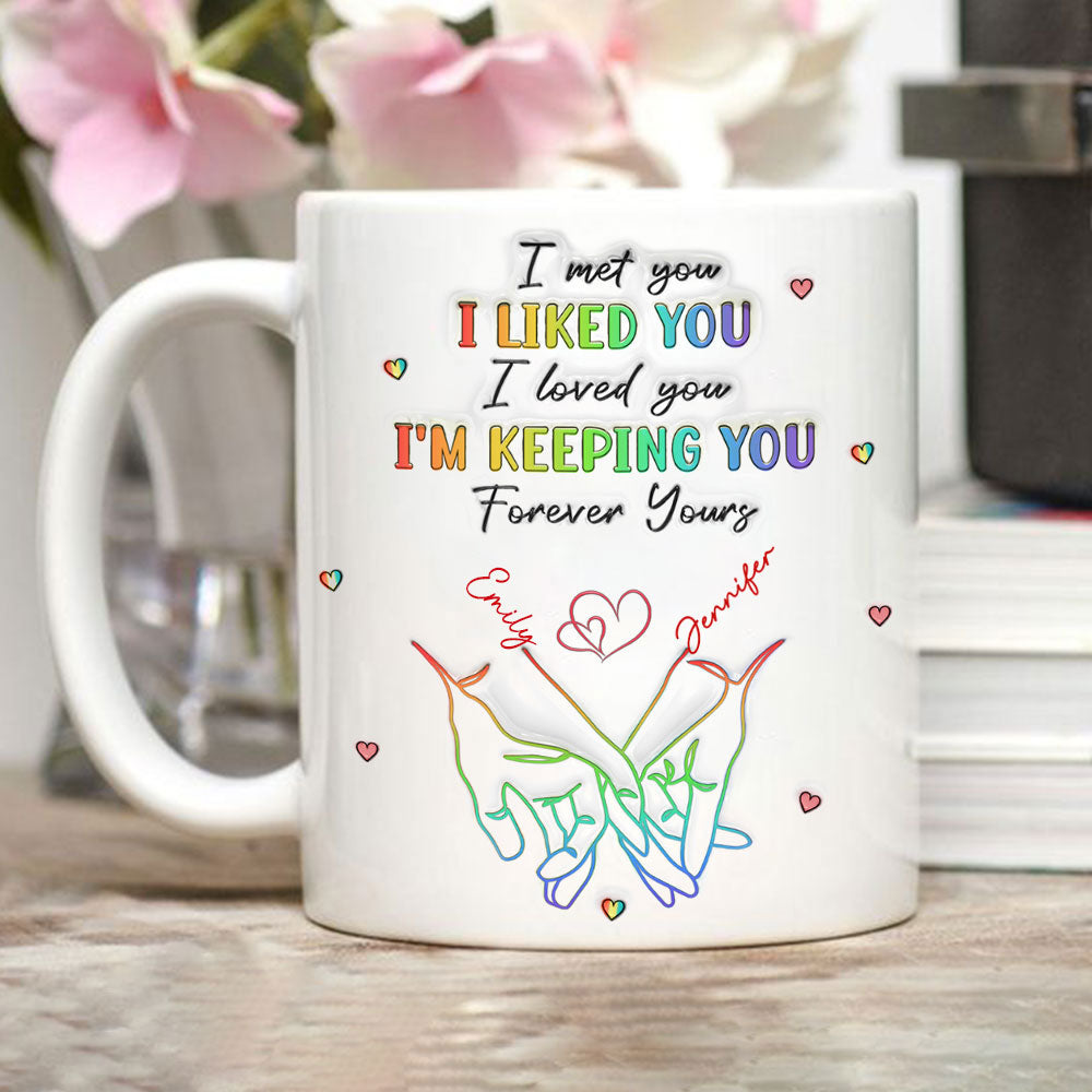 Love Knows No Gender - Personalized Custom 3D Inflated Effect Mug - Gift For Husband Wife, Anniversary, LGBTQ+