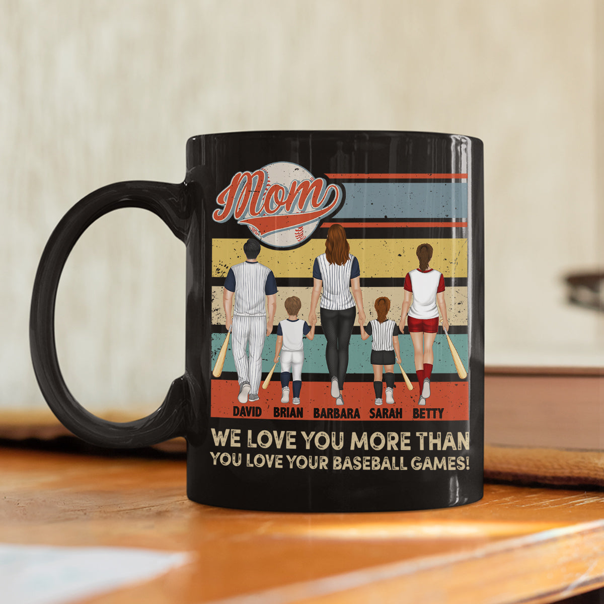 I Love You More Than You Love Your Baseball Games - Personalized Custom Coffee Mug