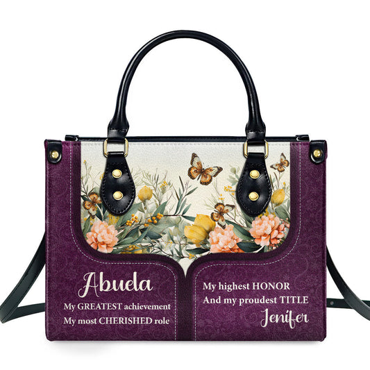 My Highest Honor - Personalized Custom Leather Bag