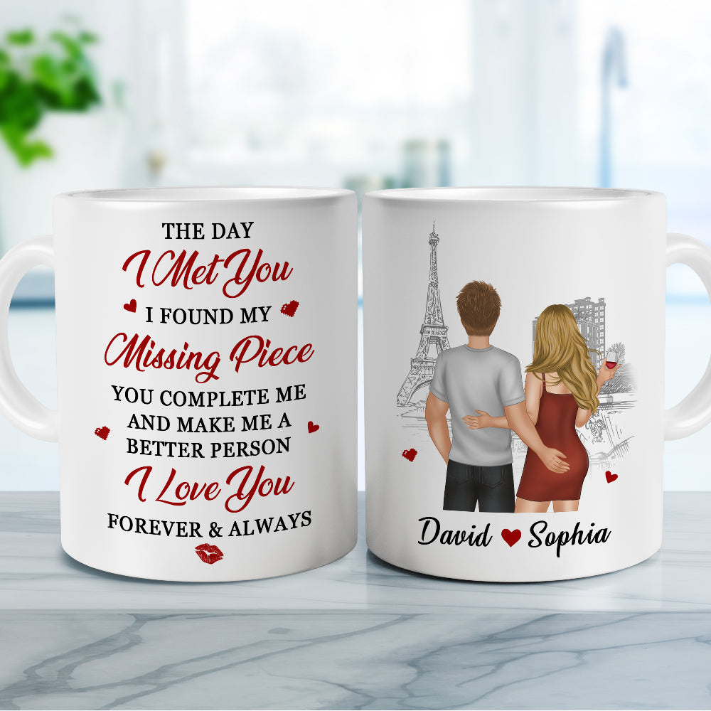 The Day I Found You - Personalized Custom Coffee Mug