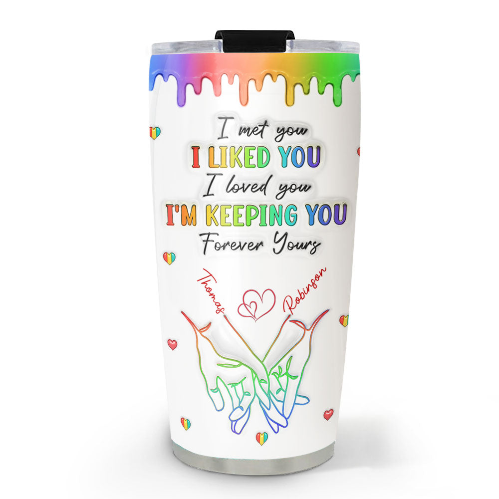 Love Knows No Gender - Personalized Custom 3D Inflated Effect Tumbler